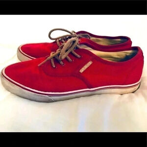 BURTON GRAVIS Slymz Formula One Skateboard Low Sneakers Shoes Red White Mens 6